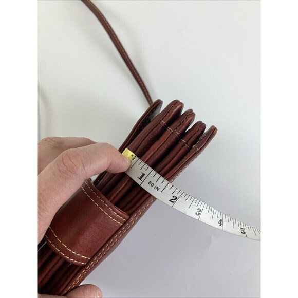 Chaos Leather Crossbody Purse Red Flap Snap Organizer Credit Card ID Multi Zip - Picture 15 of 16